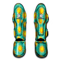 Shiny Sun Pattern Print Muay Thai Shin Guards