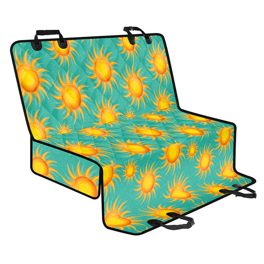 Shiny Sun Pattern Print Pet Car Back Seat Cover