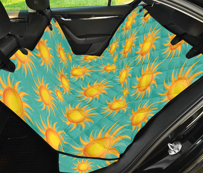Shiny Sun Pattern Print Pet Car Back Seat Cover