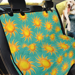 Shiny Sun Pattern Print Pet Car Back Seat Cover