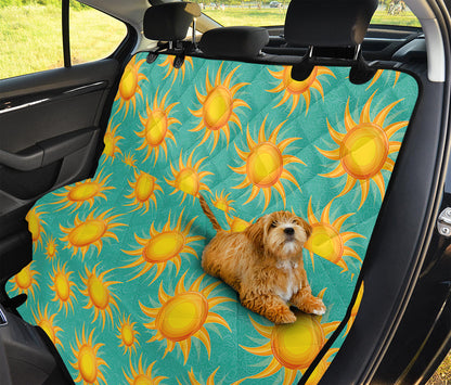 Shiny Sun Pattern Print Pet Car Back Seat Cover