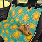 Shiny Sun Pattern Print Pet Car Back Seat Cover