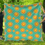 Shiny Sun Pattern Print Quilt