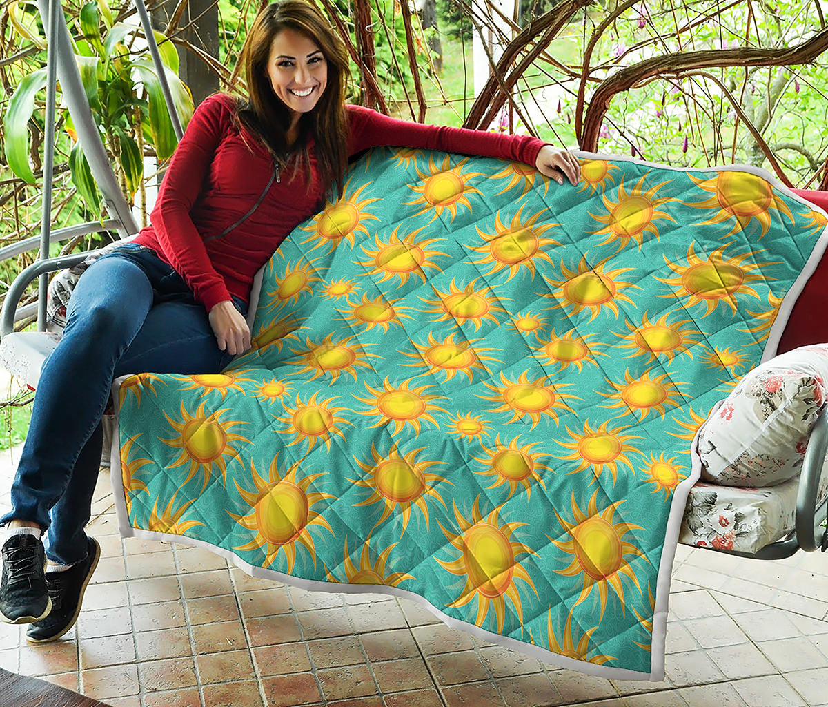 Shiny Sun Pattern Print Quilt