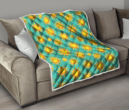 Shiny Sun Pattern Print Quilt