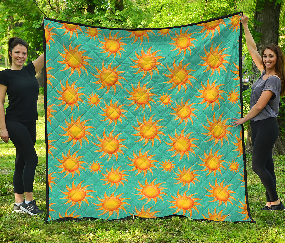 Shiny Sun Pattern Print Quilt