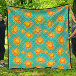Shiny Sun Pattern Print Quilt