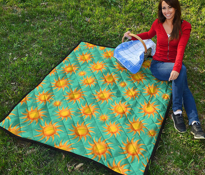 Shiny Sun Pattern Print Quilt