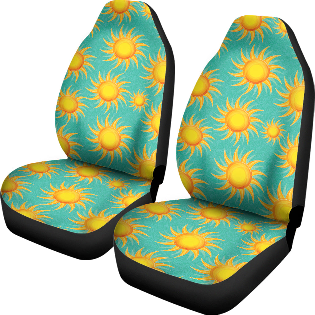 Shiny Sun Pattern Print Universal Fit Car Seat Covers
