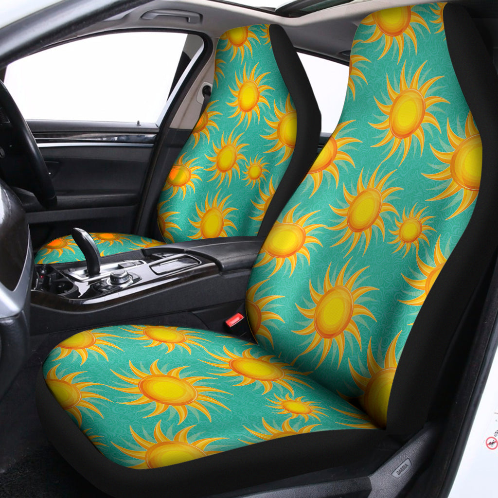 Shiny Sun Pattern Print Universal Fit Car Seat Covers