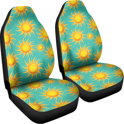 Shiny Sun Pattern Print Universal Fit Car Seat Covers