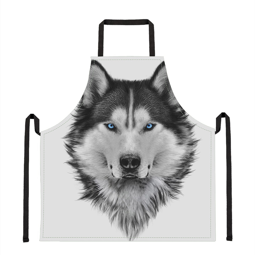 Siberian Husky Portrait Print Apron