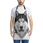 Siberian Husky Portrait Print Apron