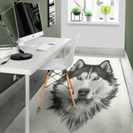 Siberian Husky Portrait Print Area Rug