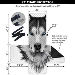 Siberian Husky Portrait Print Armchair Protector