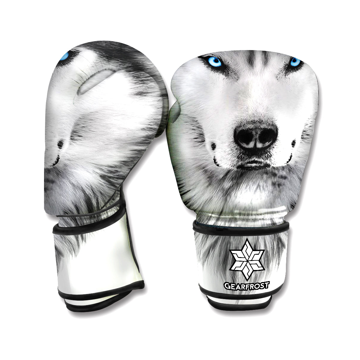 Siberian Husky Portrait Print Boxing Gloves