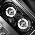 Siberian Husky Portrait Print Car Coasters