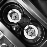 Siberian Husky Portrait Print Car Coasters