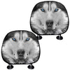 Siberian Husky Portrait Print Car Headrest Covers