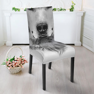 Siberian Husky Portrait Print Dining Chair Slipcover