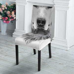 Siberian Husky Portrait Print Dining Chair Slipcover