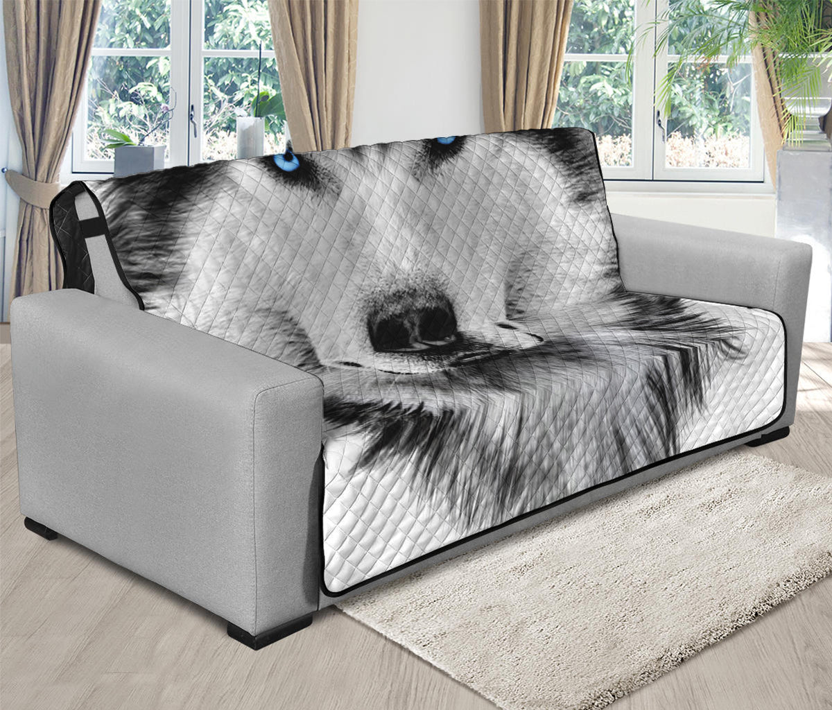 Siberian Husky Portrait Print Futon Protector