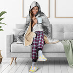 Siberian Husky Portrait Print Hooded Blanket