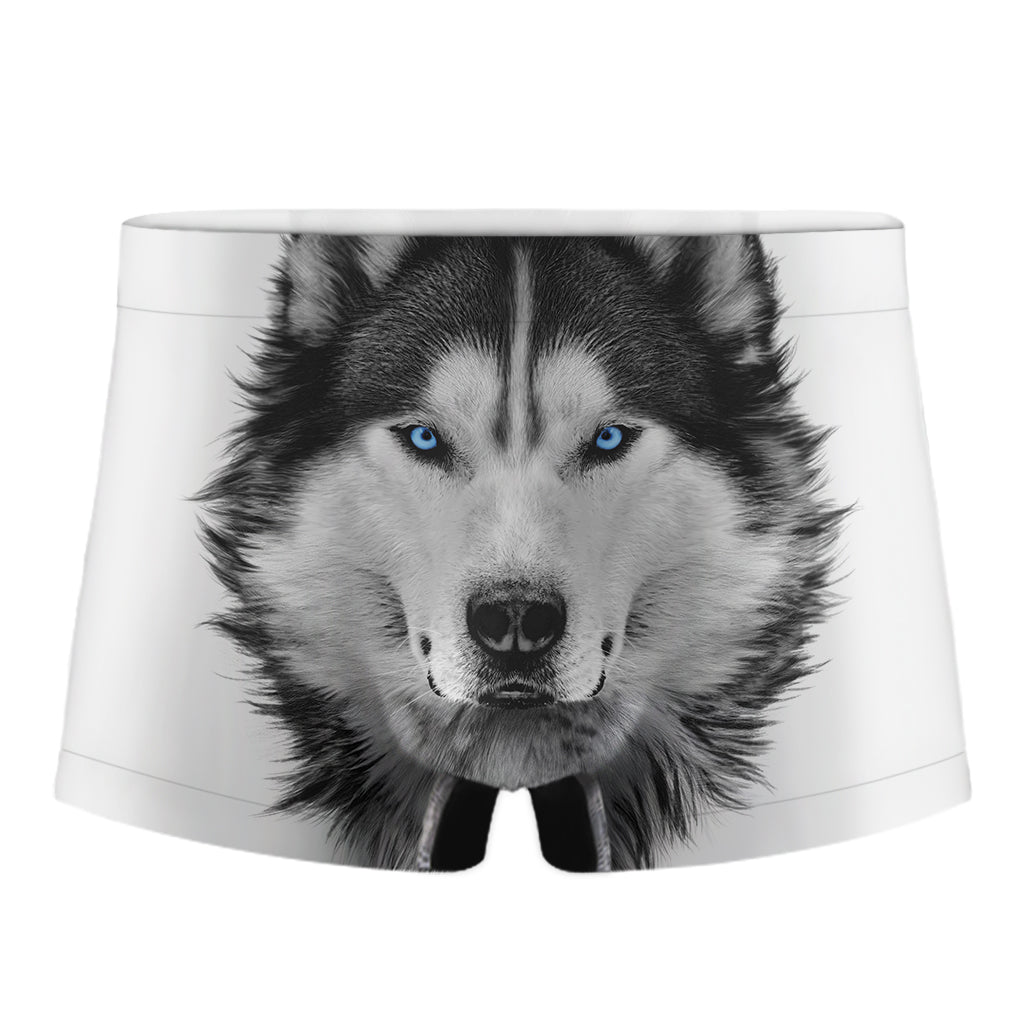 Siberian Husky Portrait Print Men's Boxer Briefs