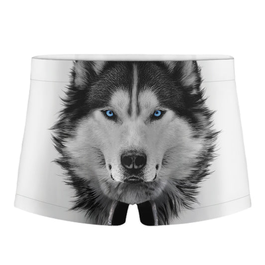 Siberian Husky Portrait Print Men's Boxer Briefs