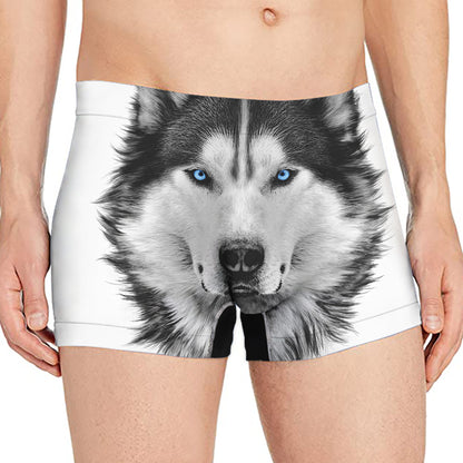 Siberian Husky Portrait Print Men's Boxer Briefs