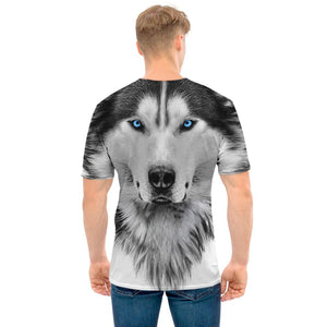 Siberian Husky Portrait Print Men's T-Shirt