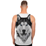 Siberian Husky Portrait Print Men's Tank Top