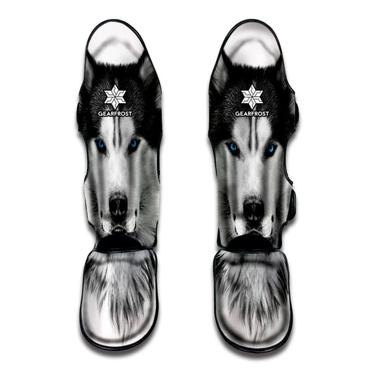 Siberian Husky Portrait Print Muay Thai Shin Guard