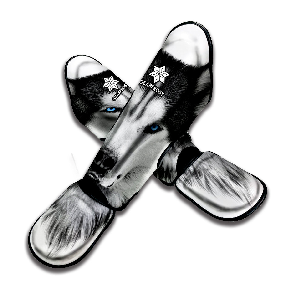 Siberian Husky Portrait Print Muay Thai Shin Guard
