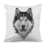 Siberian Husky Portrait Print Pillow Cover