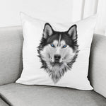 Siberian Husky Portrait Print Pillow Cover