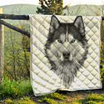 Siberian Husky Portrait Print Quilt