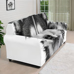 Siberian Husky Portrait Print Sofa Cover
