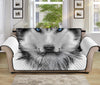 Siberian Husky Portrait Print Sofa Protector
