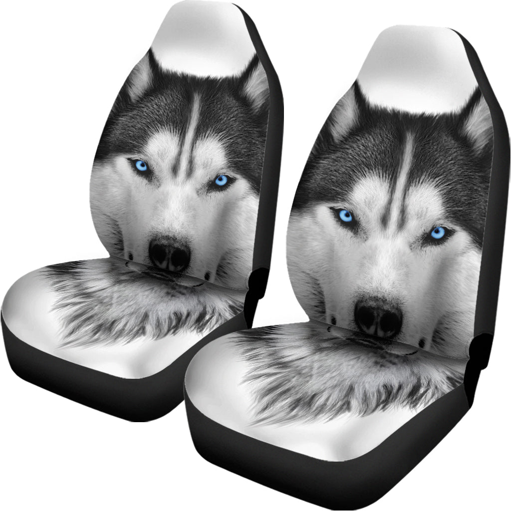 Siberian Husky Portrait Print Universal Fit Car Seat Covers