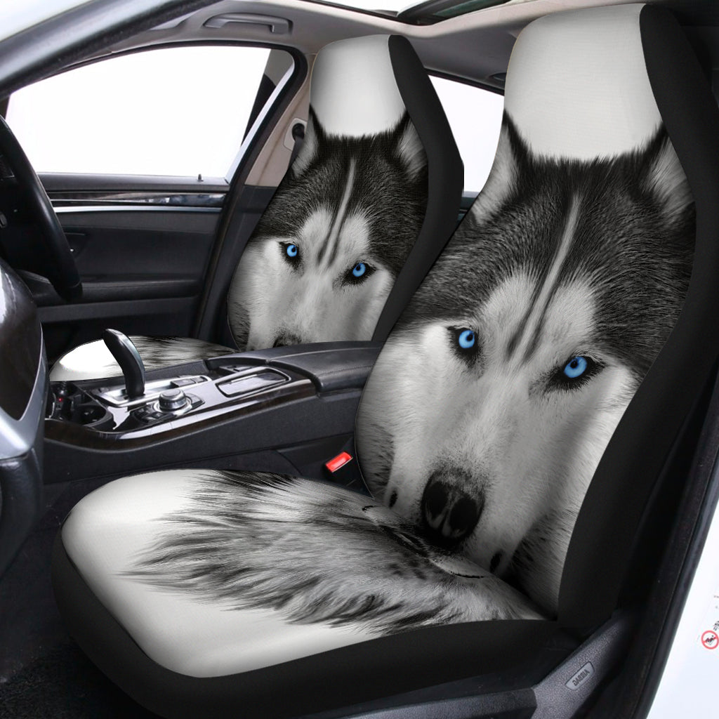 Siberian Husky Portrait Print Universal Fit Car Seat Covers