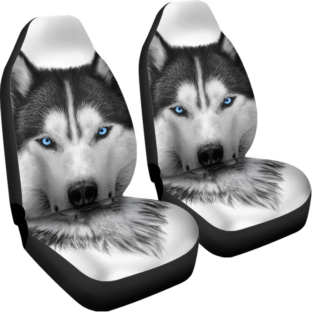 Siberian Husky Portrait Print Universal Fit Car Seat Covers