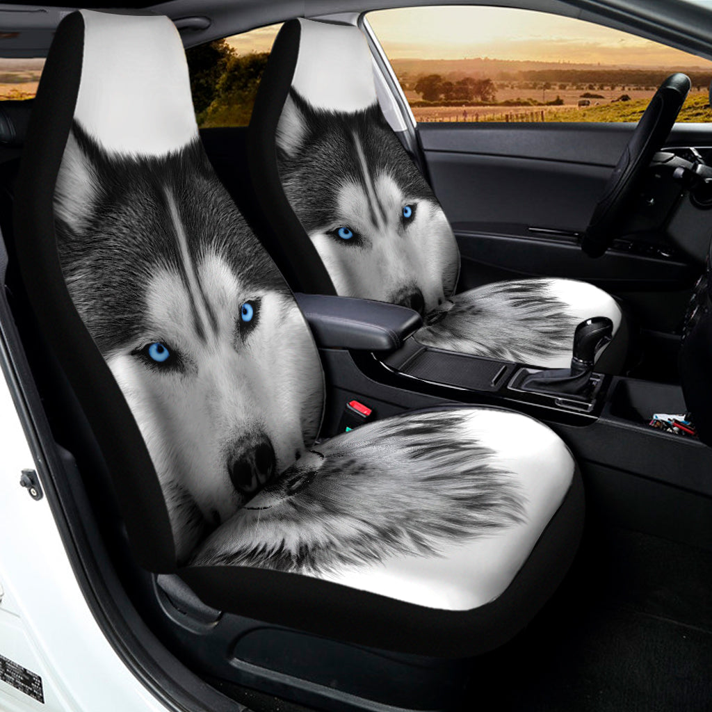 Siberian Husky Portrait Print Universal Fit Car Seat Covers