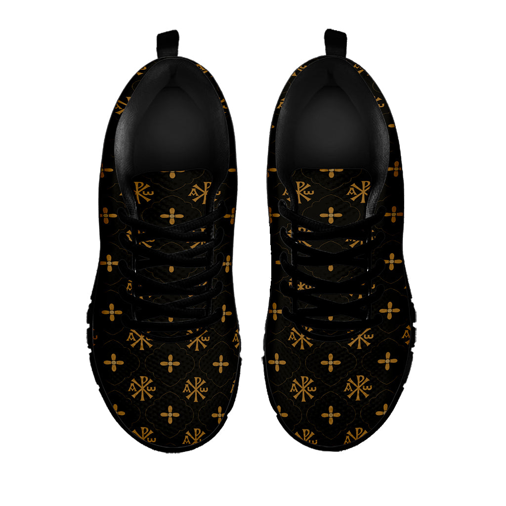 Sigla Orthodox Pattern Print Black Sneakers