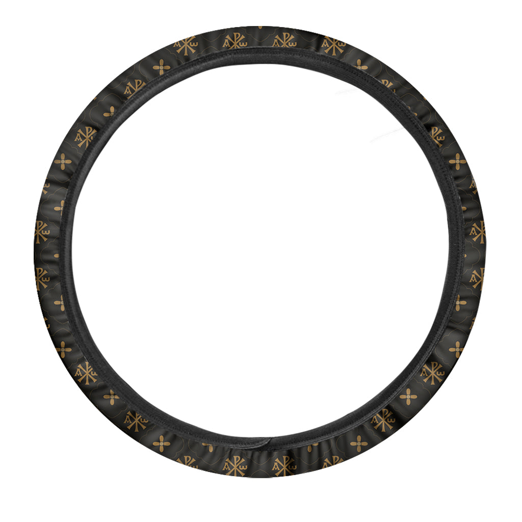 Sigla Orthodox Pattern Print Car Steering Wheel Cover
