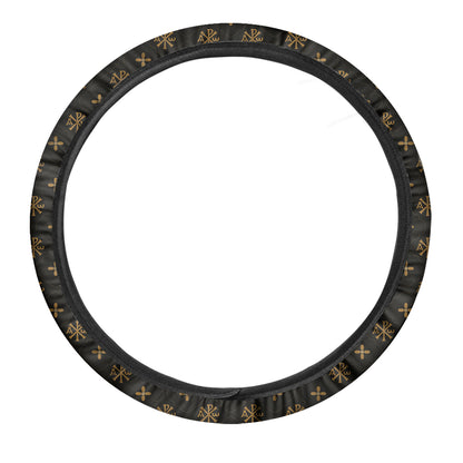 Sigla Orthodox Pattern Print Car Steering Wheel Cover
