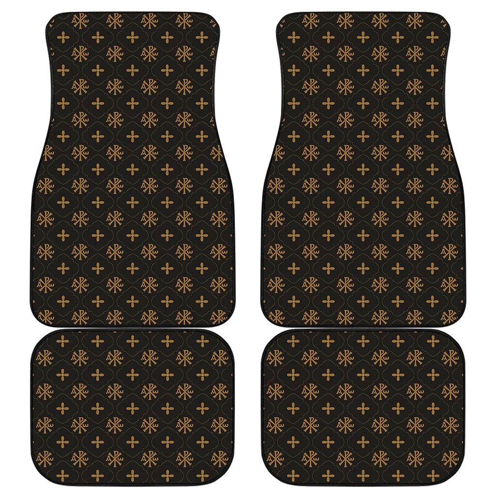 Sigla Orthodox Pattern Print Front and Back Car Floor Mats
