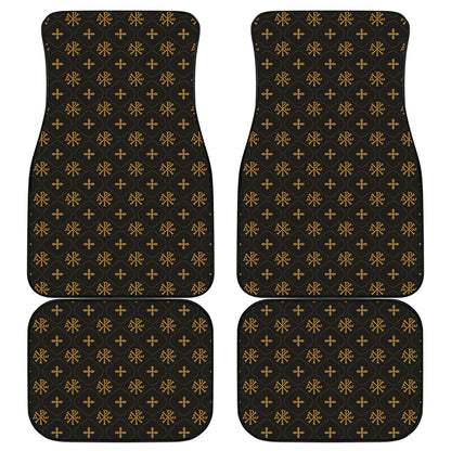 Sigla Orthodox Pattern Print Front and Back Car Floor Mats