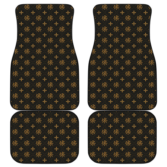 Sigla Orthodox Pattern Print Front and Back Car Floor Mats