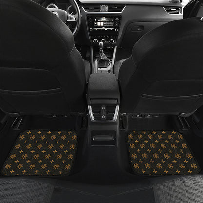 Sigla Orthodox Pattern Print Front and Back Car Floor Mats